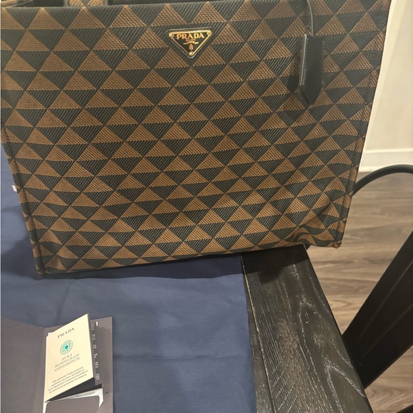 Prada large tote. Authentic.  Comes with registration and receipt.   Never used. - Picture 2 of 8